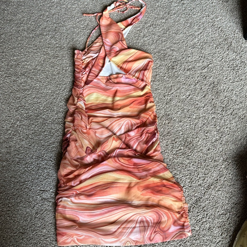 Hello Molly Orange Mini Dress